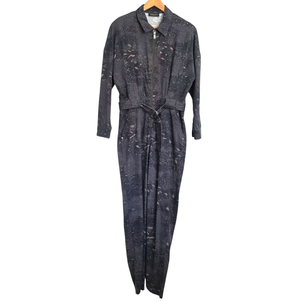 Eva Kayan Tencel‎ Leopard Print Belted Coverall Jumpsuit M